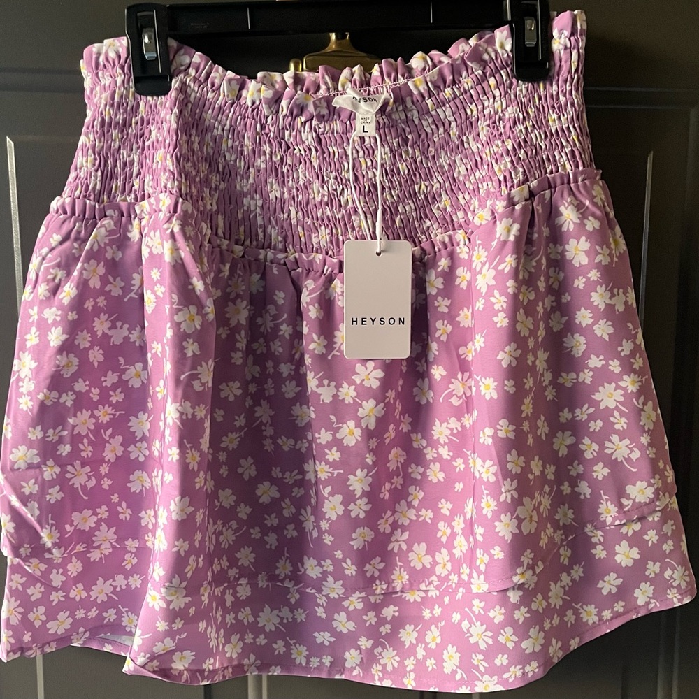 Heyson Purple Floral Skirt
